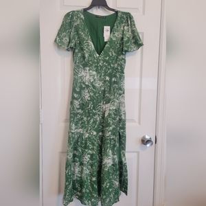 Abercrombie Green midi dress NWT